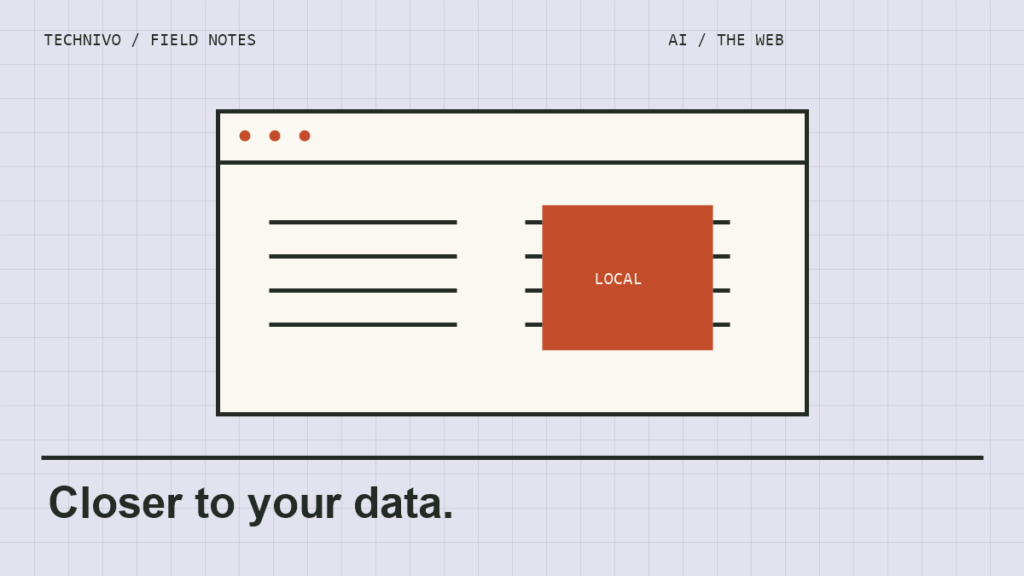 A browser window containing a local AI processor.