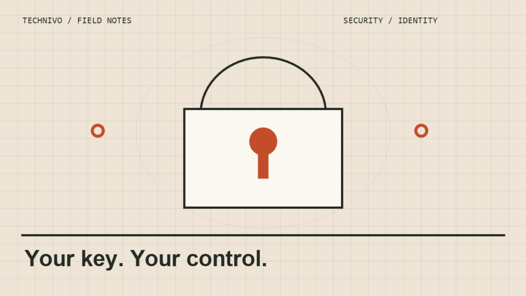 A lock and keyhole representing passkey account access.